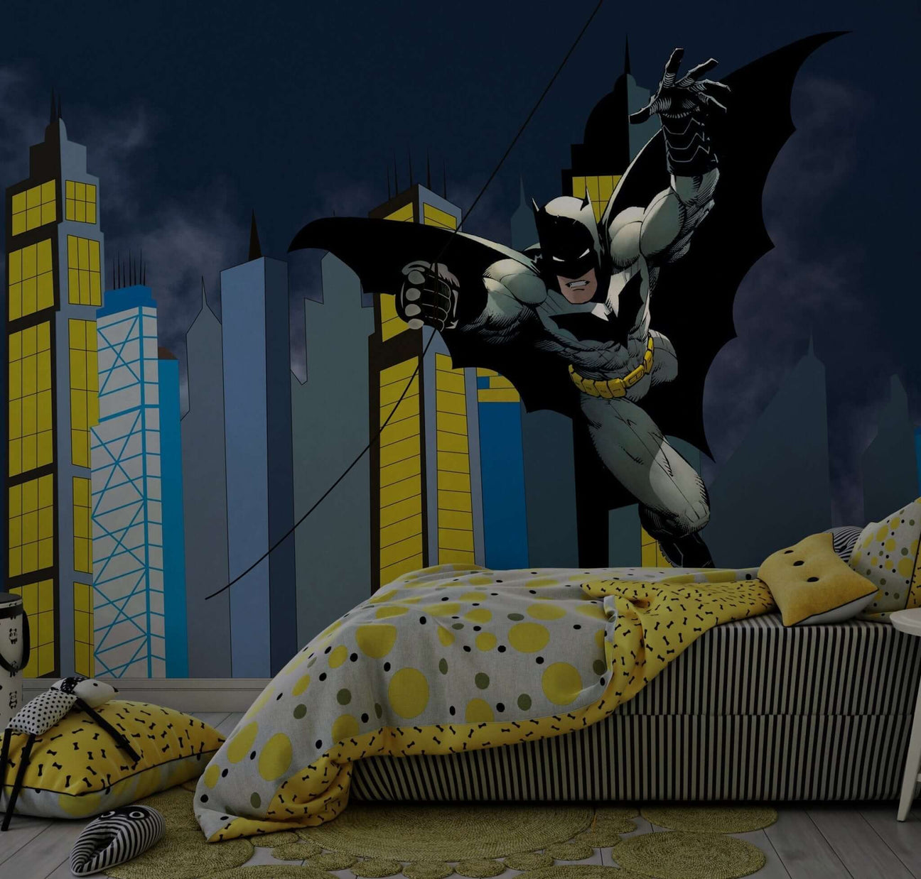 Batman Adventure Begins - Kids Nursery Wallpaper Mural-ChandeliersDecor.com