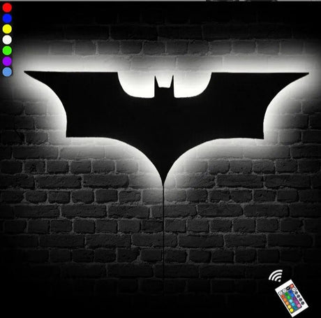 Batman Cool LED Wall Light with Wireless Remote-ChandeliersDecor