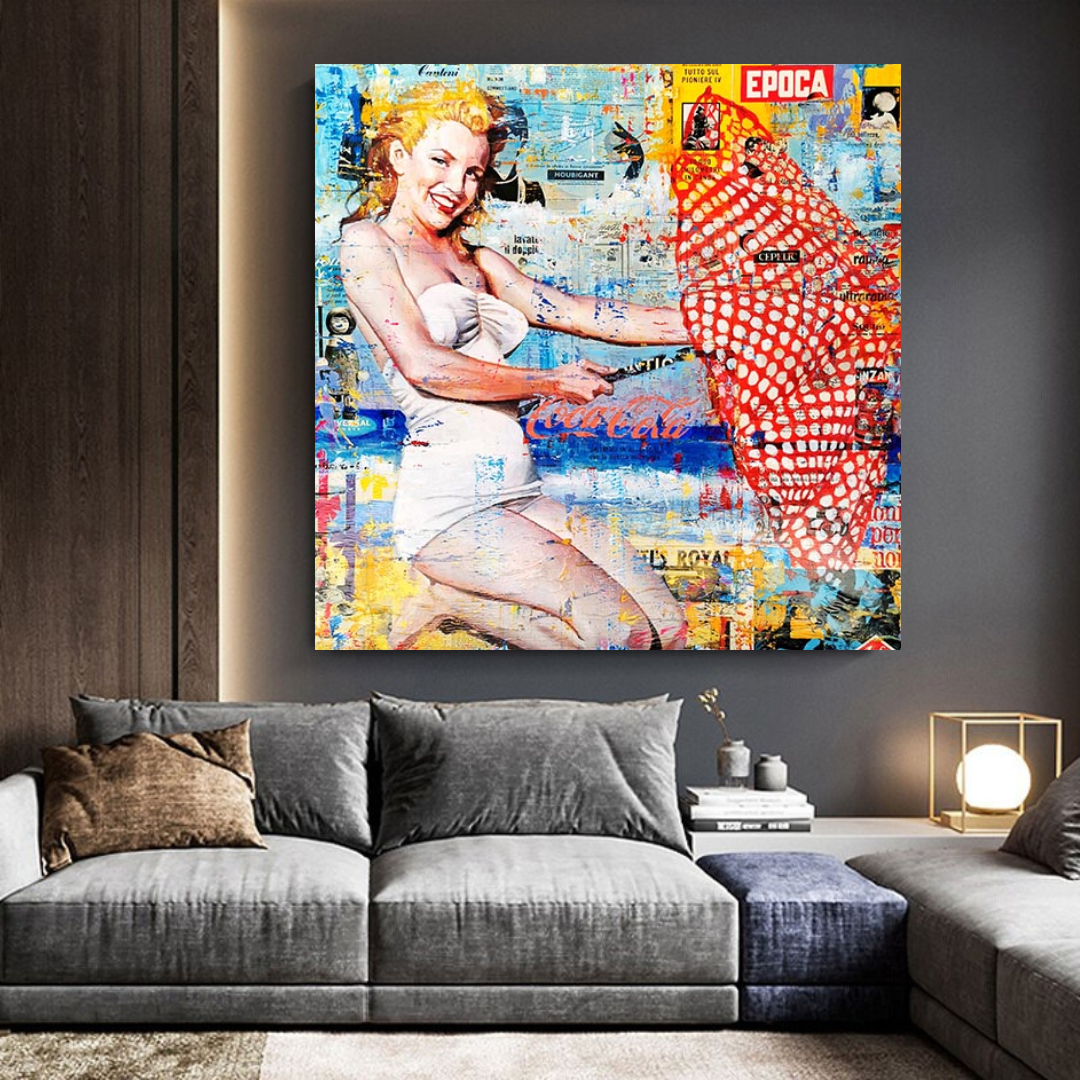 Beach Lovers: Marilyn Poster ‚Äì Unmatched Beach Vibes-ChandeliersDecor