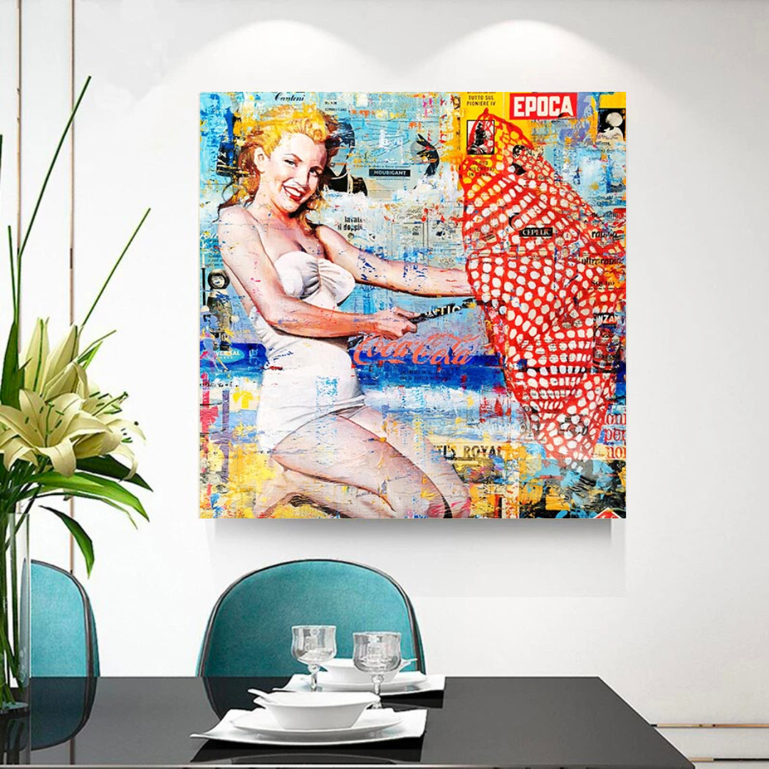 Beach Lovers: Marilyn Poster ‚Äì Unmatched Beach Vibes-ChandeliersDecor