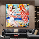 Beach Lovers: Marilyn Poster ‚Äì Unmatched Beach Vibes-ChandeliersDecor