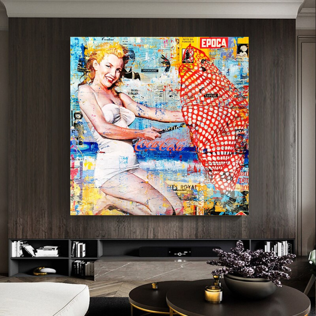 Beach Lovers: Marilyn Poster ‚Äì Unmatched Beach Vibes-ChandeliersDecor