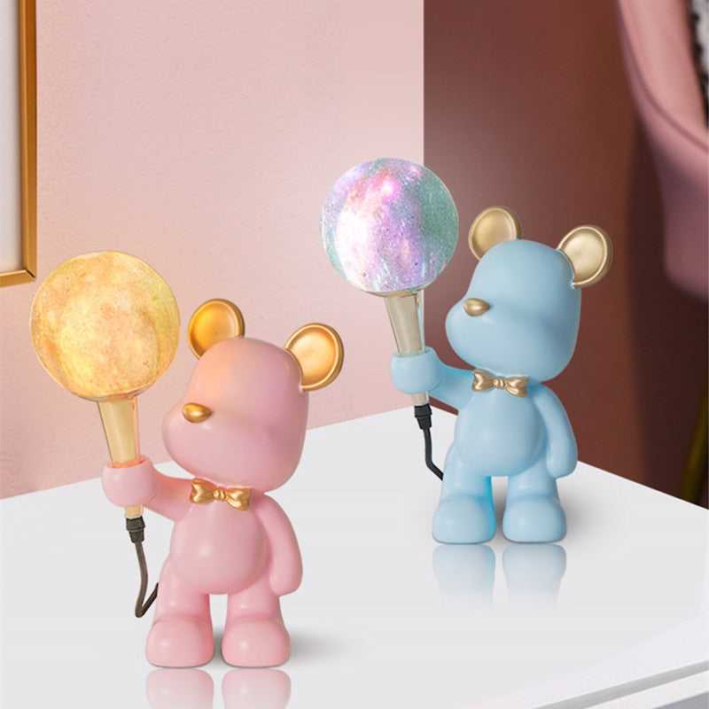 Bear Bedside Lamp for Kids Room-ChandeliersDecor