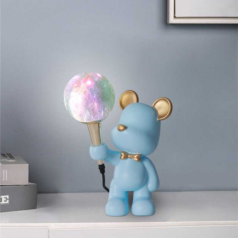 Bear Bedside Lamp for Kids Room-ChandeliersDecor