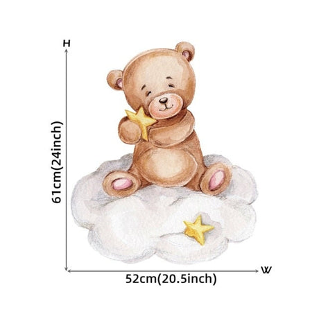 Bear Wall Stickers | Baby Boys Bear Room Wall Decal | Gifts for Kids