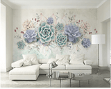 Beautiful Flowers Wallpaper Mural – Exquisite Floral Decor-ChandeliersDecor.com