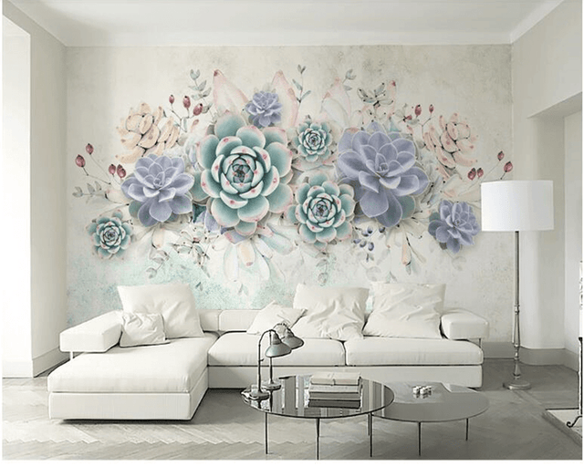 Beautiful Flowers Wallpaper Mural – Exquisite Floral Decor-ChandeliersDecor.com