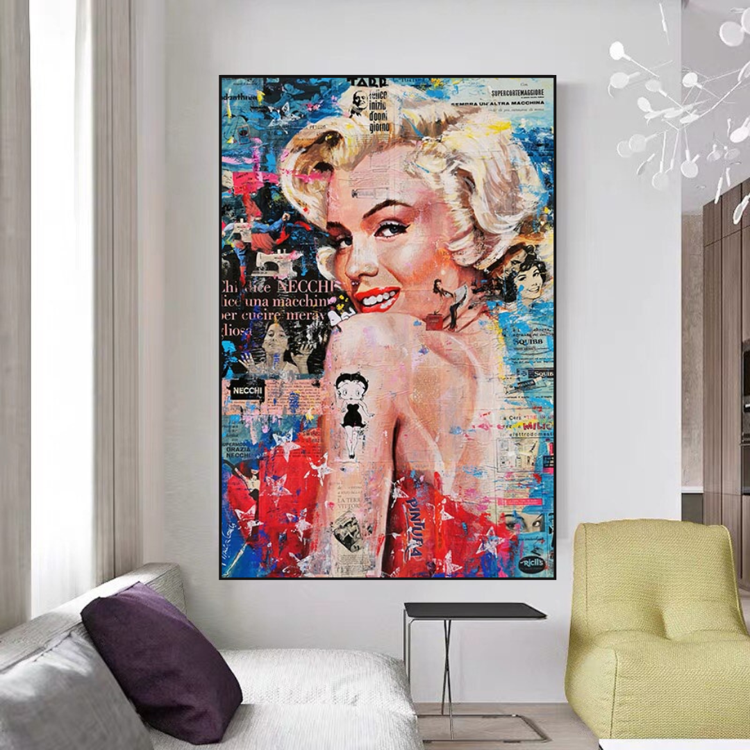 Betty Boop Marilyn Poster - Iconic Star Tribute for Fans and Collectors-ChandeliersDecor