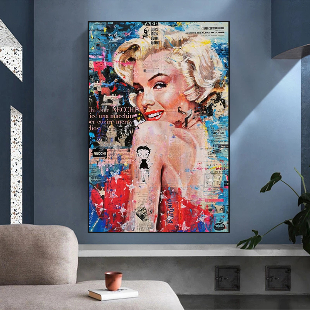 Betty Boop Marilyn Poster - Iconic Star Tribute for Fans and Collectors-ChandeliersDecor