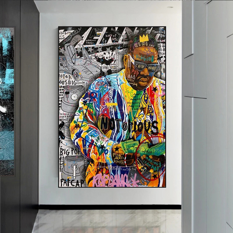 Biggie Smalls Iconic Singer Canvas Wall Art-ChandeliersDecor