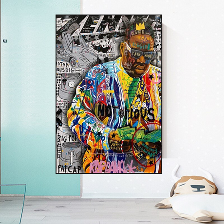 Biggie Smalls Iconic Singer Canvas Wall Art-ChandeliersDecor