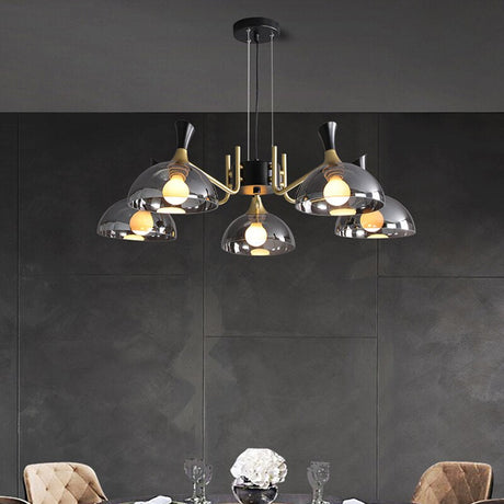 Black Glass Ceiling Chandelier: Exquisite Lighting Fixture-ChandeliersDecor