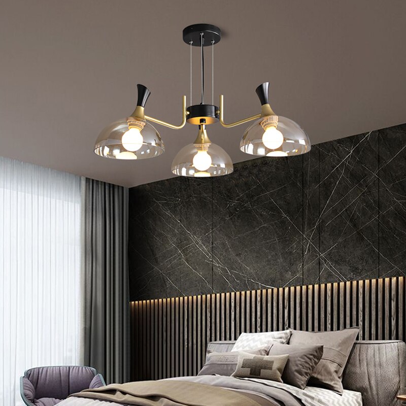 Black Glass Ceiling Chandelier: Exquisite Lighting Fixture-ChandeliersDecor
