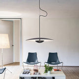 Black Wood Grain LED Pendant Light - Dining Room Design-ChandeliersDecor