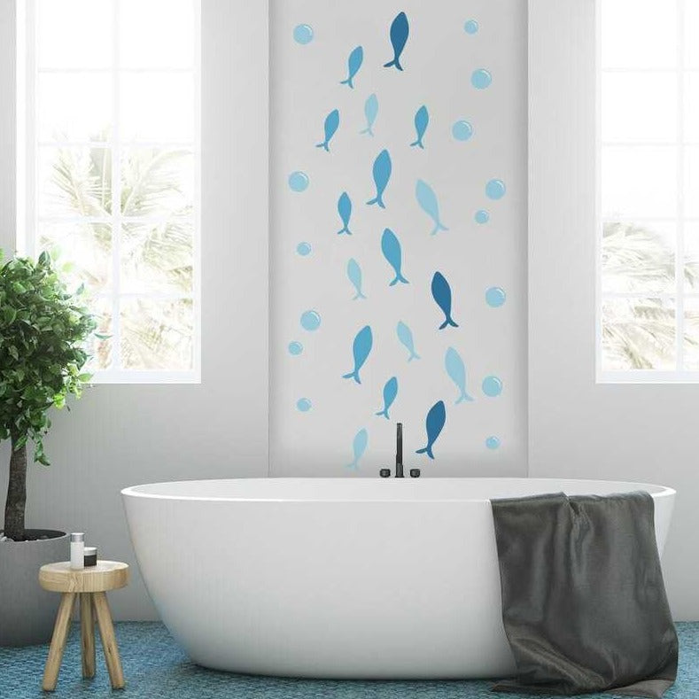 Blue Fish Wall Decal for Kids Room | Sea wall decal