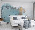 Blue & Gold Shade Marble Wallpaper Murals-ChandeliersDecor.com