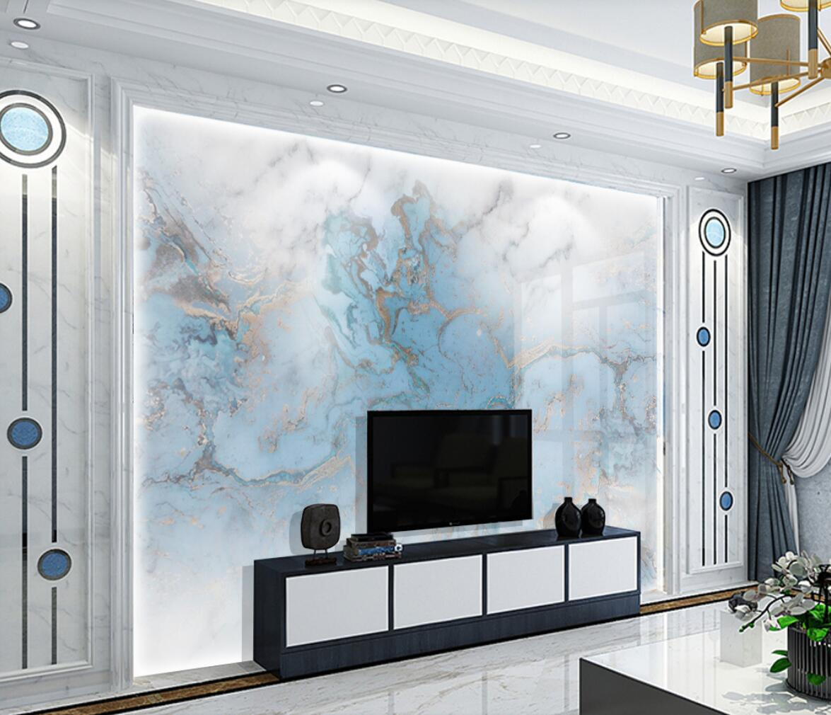 Blue Marble Wallpaper Mural: Transform your space-ChandeliersDecor