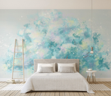 Blue Tree Theme Wallpaper Murals - Transform Your Space-ChandeliersDecor