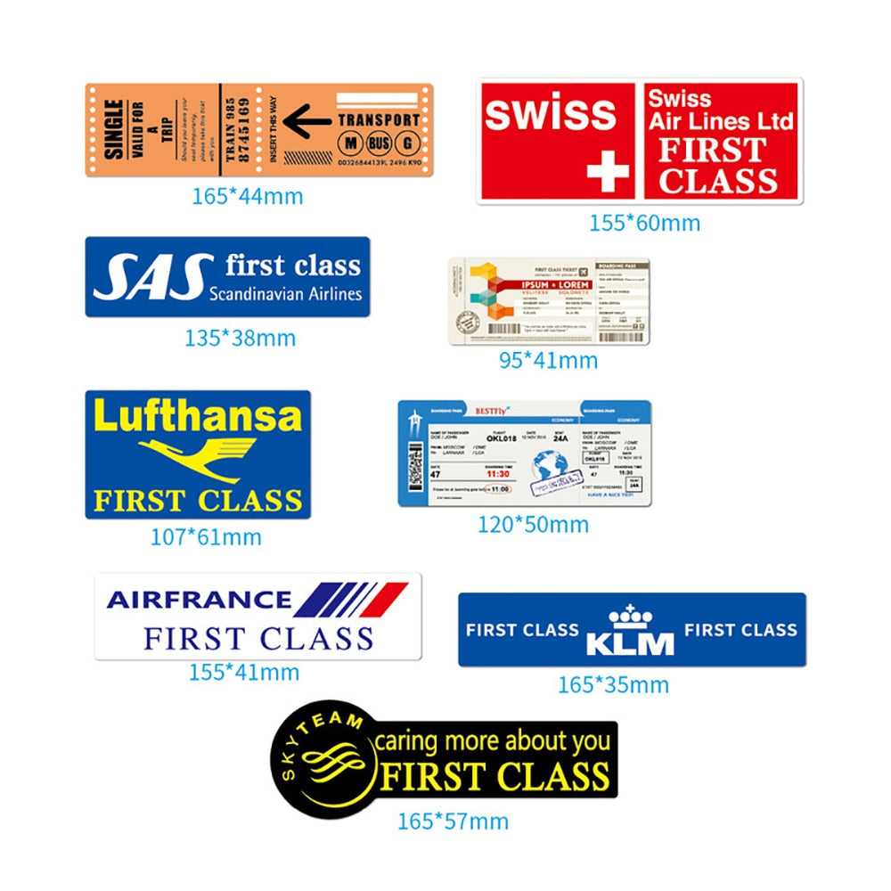 Boarding Pass Air Tickets Stickers Pack-ChandeliersDecor