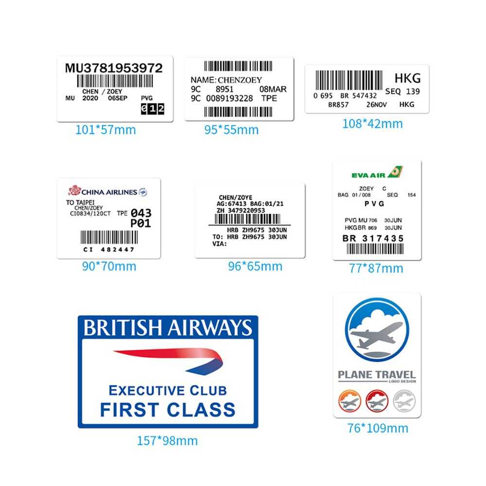 Boarding Pass Air Tickets Stickers Pack-ChandeliersDecor