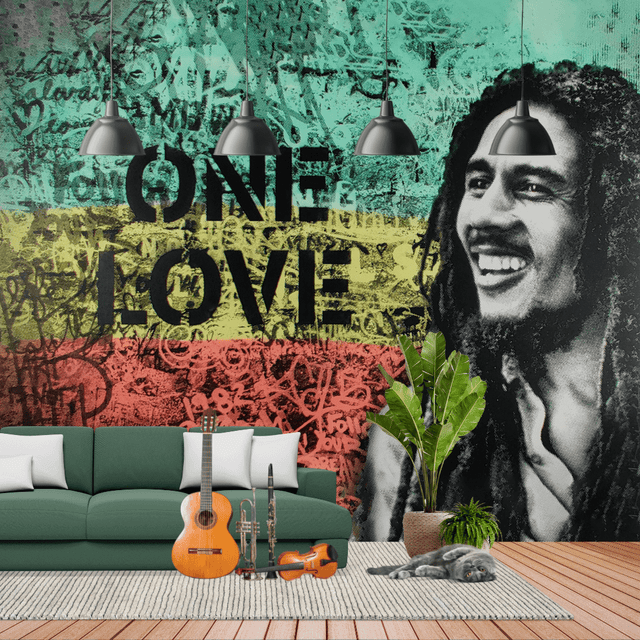 Bob Marley One love Wallpaper Mural – Home Wall Decor-ChandeliersDecor.com