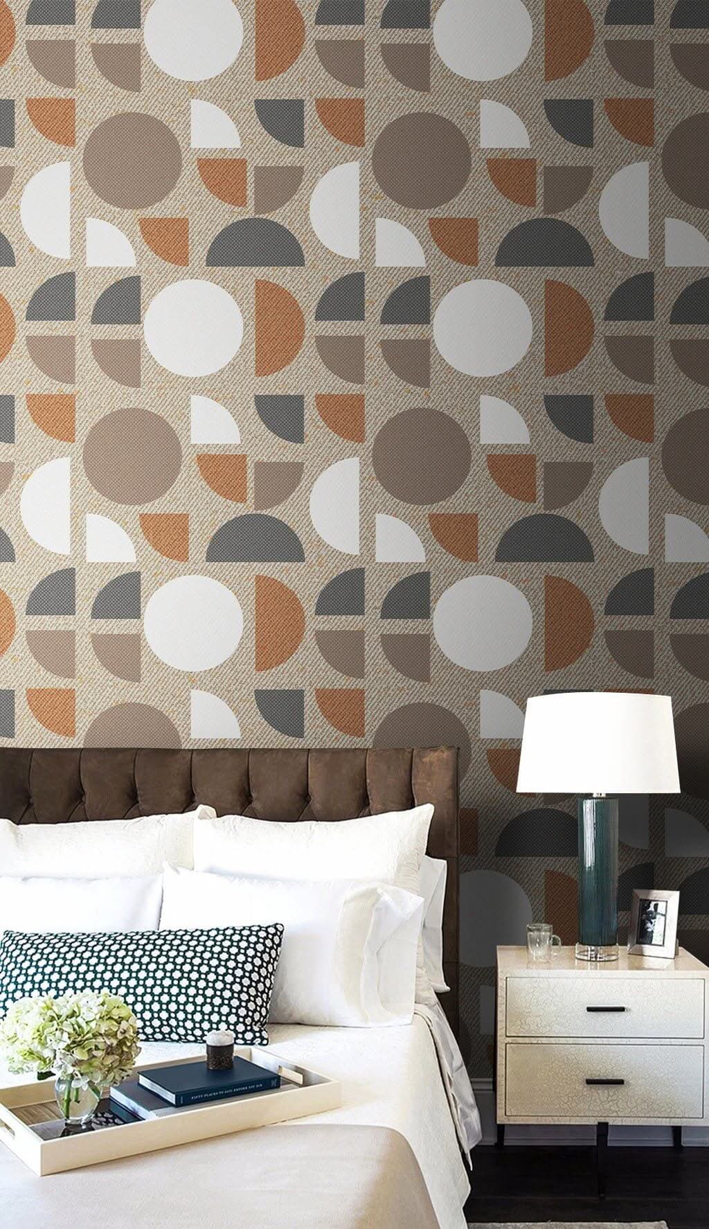 Bohemian Radius Pattern Wallpaper Mural-ChandeliersDecor.com