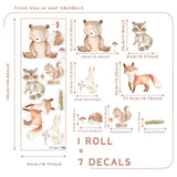 Boho Animals Wall Decal Theme | Kids Room Wall Decal