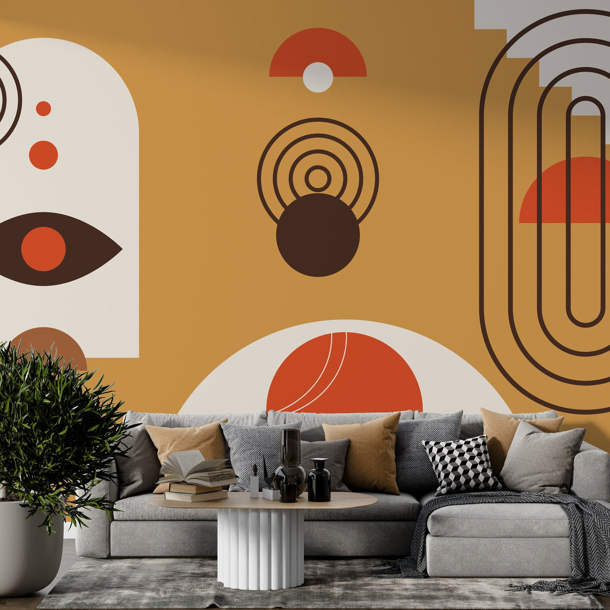 Boho Circle Wallpaper Mural - Transform Your Space!-ChandeliersDecor