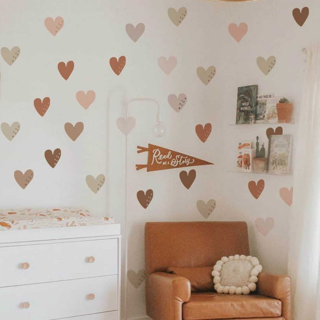 Boho Hearts Wall Decals: Express Your Style-ChandeliersDecor