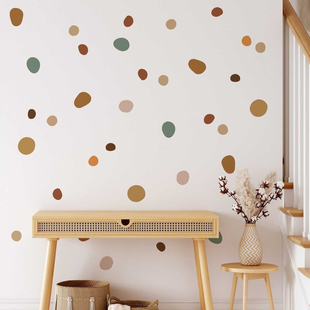 Boho Polka Dot Wall Stickers Wall Decal-ChandeliersDecor