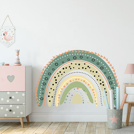 Boho Rainbow Wall Decal - Colorful and Stylish Décor-ChandeliersDecor