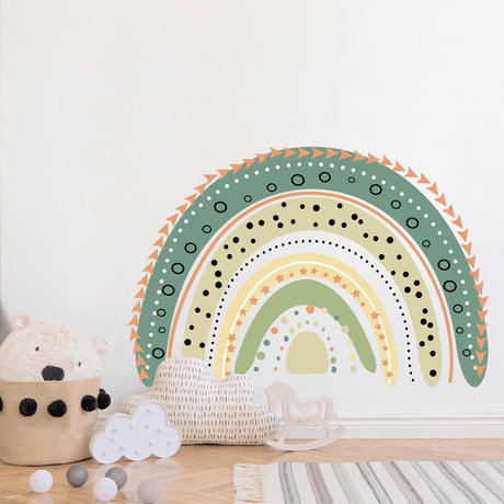 Boho Rainbow Wall Decal - Colorful and Stylish Décor-ChandeliersDecor