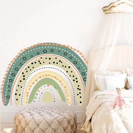 Boho Rainbow Wall Decal - Colorful and Stylish Décor-ChandeliersDecor