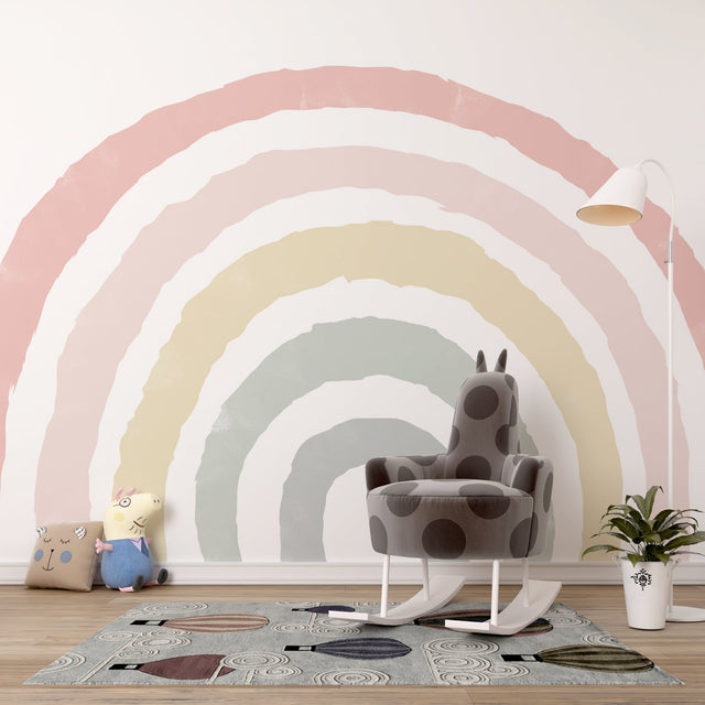 Boho Rainbow Wallpaper Mural: Transform Your Space-ChandeliersDecor