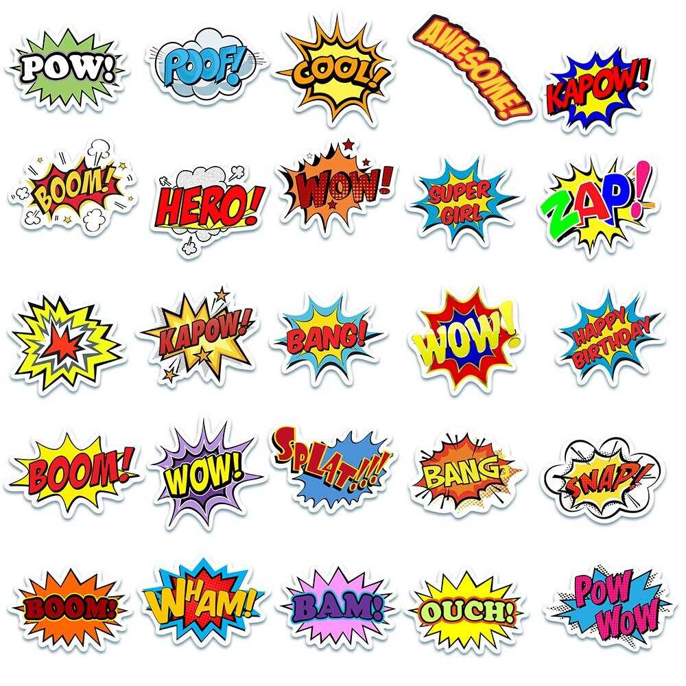 Boom Bam Stickers Pack: Express Your Style-ChandeliersDecor