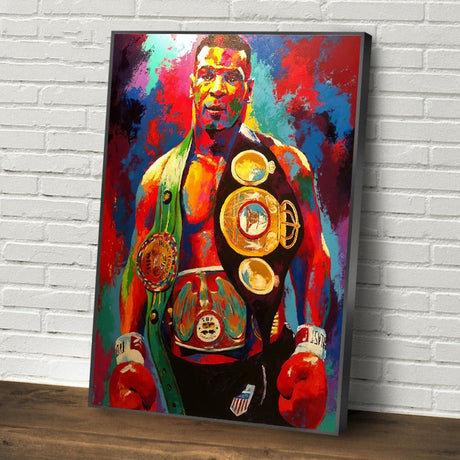 Boxing Champion Tyson Canvas Wall Art-ChandeliersDecor