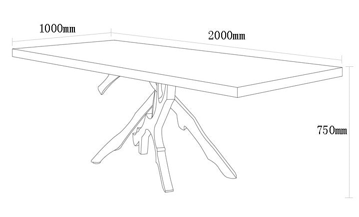 Brass & OakWood Designer Dining Table-ChandeliersDecor