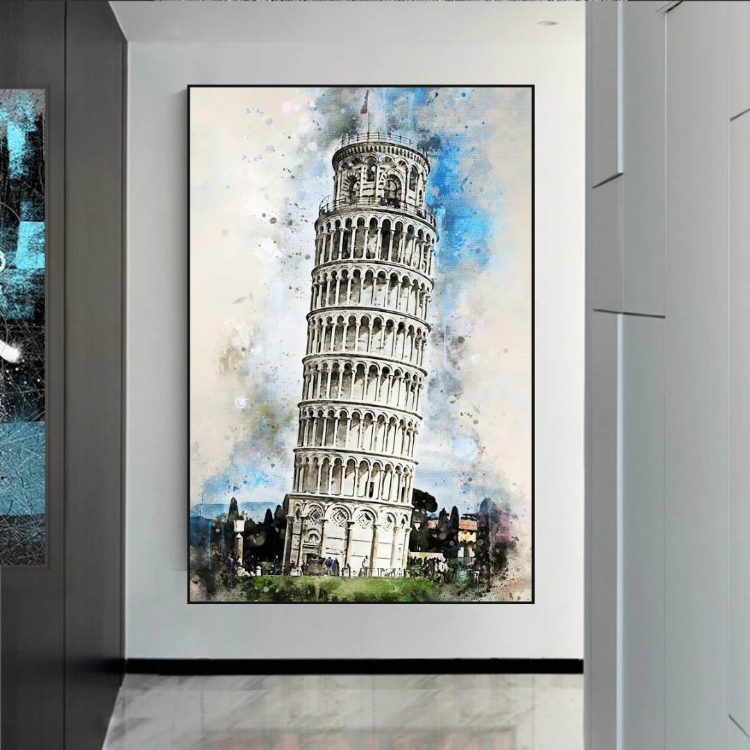 Breathtaking Tower of Pisa Poster: Exquisite Artwork-ChandeliersDecor