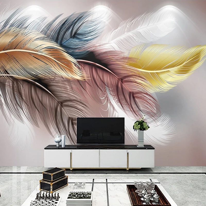 Bright Leaf Wallpaper Murals - Transform Your Space-ChandeliersDecor