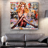 Brigitte Bardot Art Pop Art Canvas Wall Decor