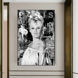 Brigitte Bardot Canvas Wall Art - Authentic and Exceptional-ChandeliersDecor