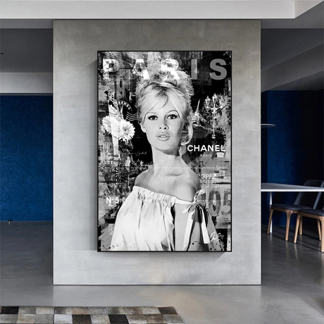 Brigitte Bardot Canvas Wall Art - Authentic and Exceptional-ChandeliersDecor