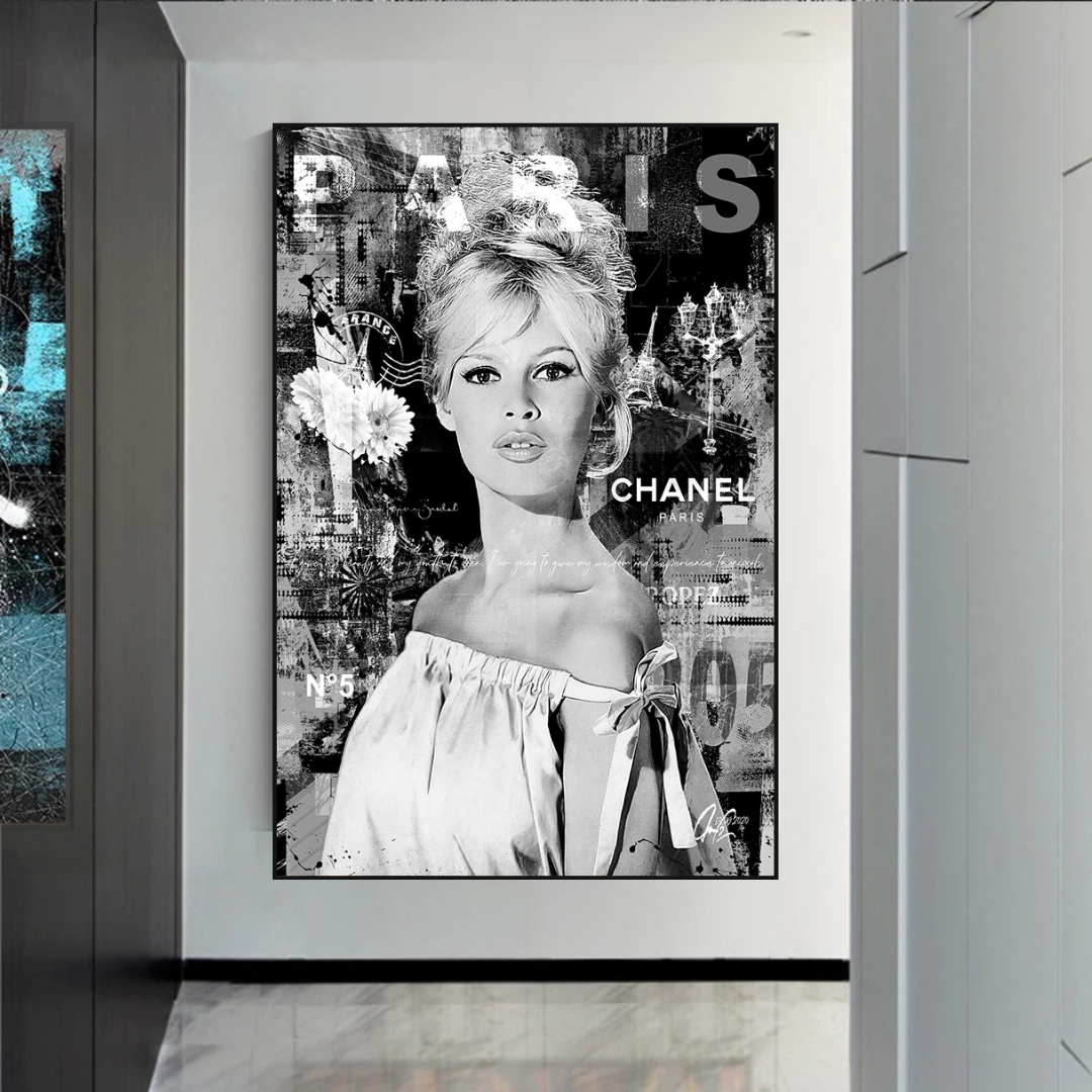 Brigitte Bardot Canvas Wall Art - Authentic and Exceptional-ChandeliersDecor