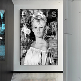 Brigitte Bardot Canvas Wall Art - Authentic and Exceptional-ChandeliersDecor