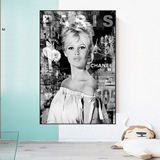 Brigitte Bardot Canvas Wall Art - Authentic and Exceptional-ChandeliersDecor