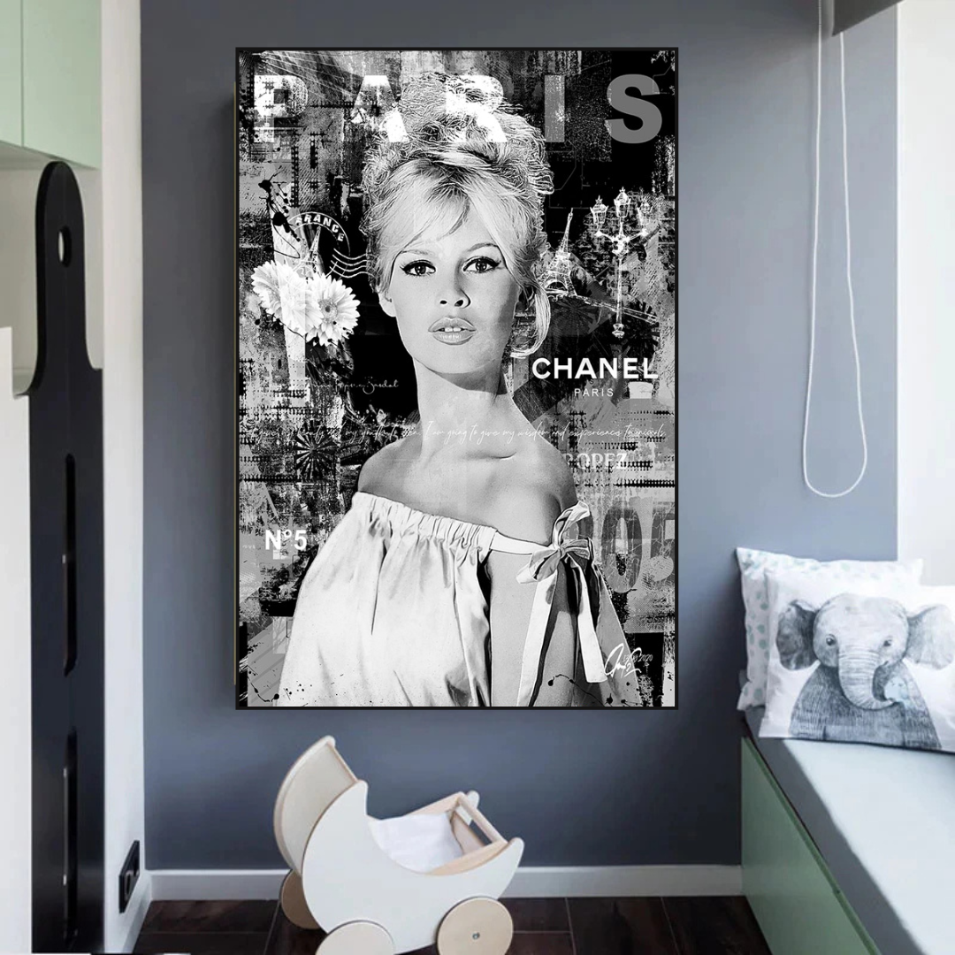 Brigitte Bardot Canvas Wall Art - Authentic and Exceptional-ChandeliersDecor