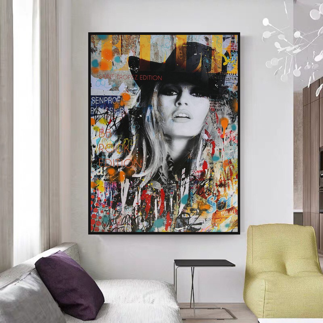 Brigitte Bardot Canvas Wall Art: D√©cor for Retro Enthusiasts