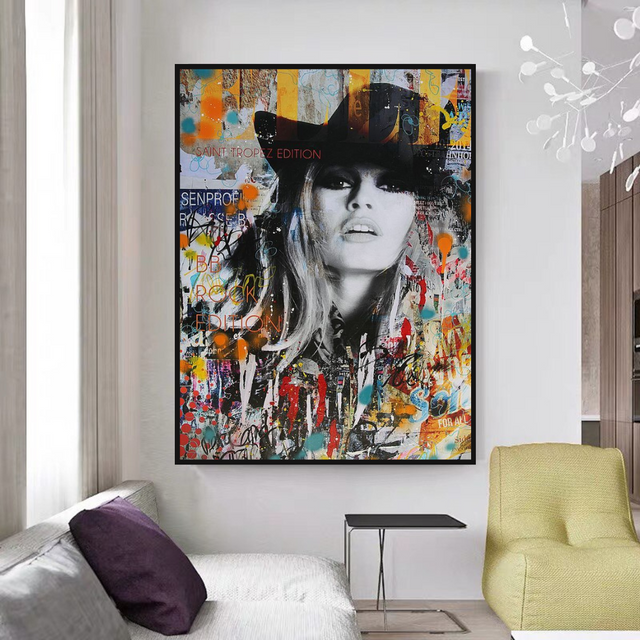 Brigitte Bardot Canvas Wall Art: D√©cor for Retro Enthusiasts