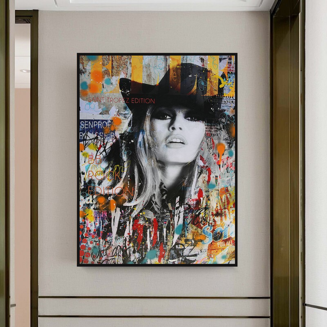 Brigitte Bardot Canvas Wall Art: D√©cor for Retro Enthusiasts-ChandeliersDecor