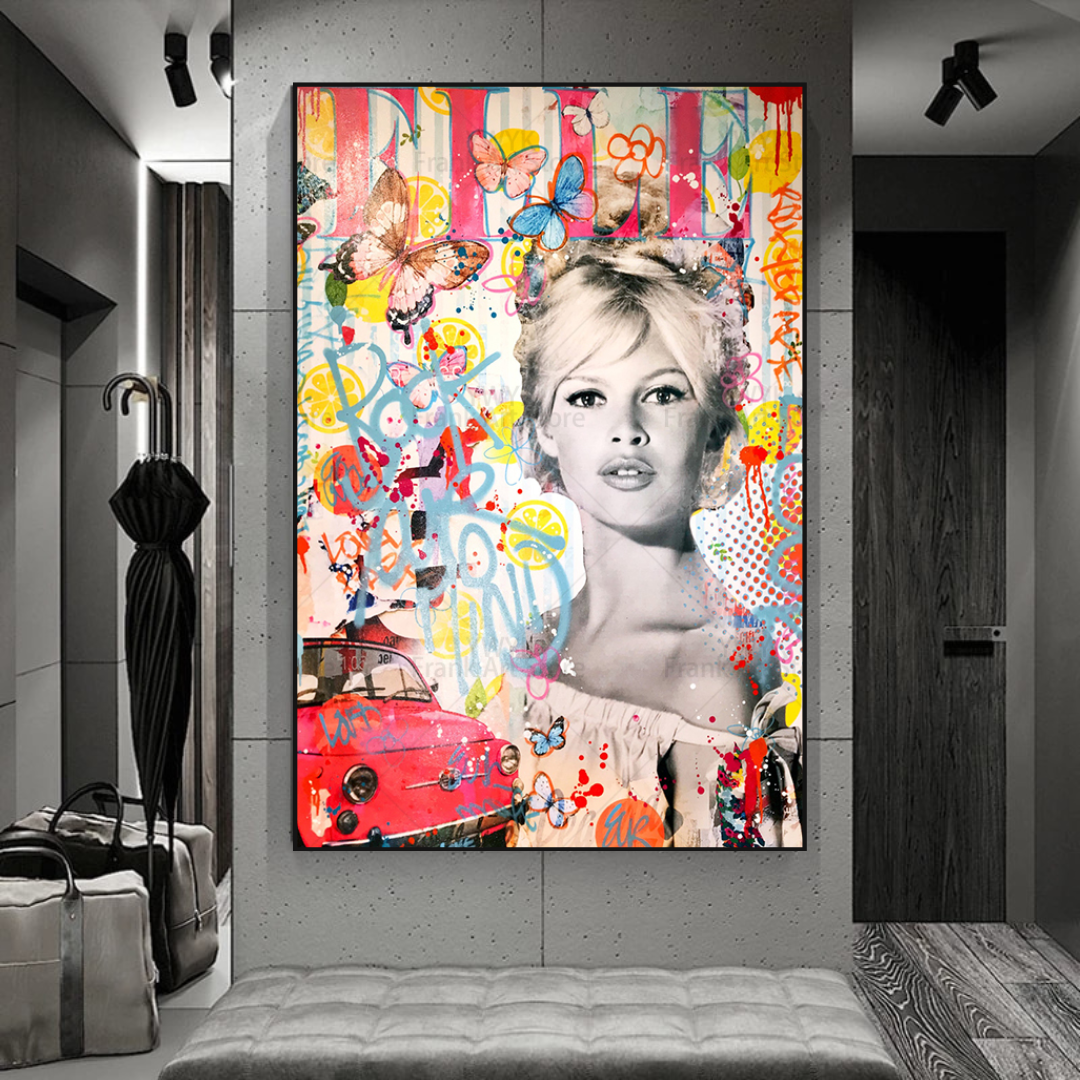 Brigitte Bardot Canvas Wall Art - Exquisite D√©cor-ChandeliersDecor